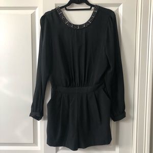 Long sleeve cocktail romper